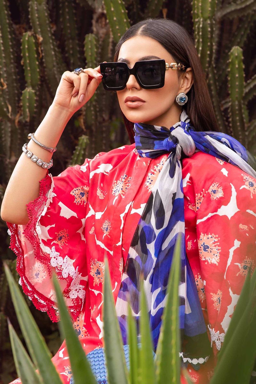 Lawn m print summer collection 3 piece unstitched digital printed suit - Kapra Collection