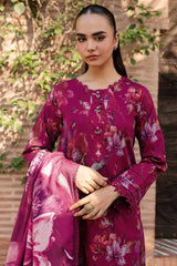 3-piece unstitched digital printed lawn suit typically refers to a traditional outfit set made from high-quality lawn fabric, - Kapra Collection