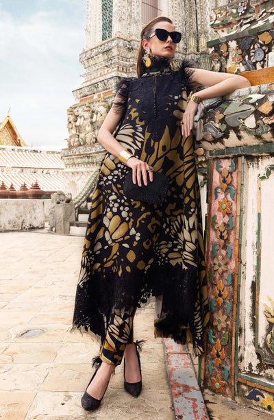 03-Piece Printed Lawn Suit - Unstitched - Kapra Collection