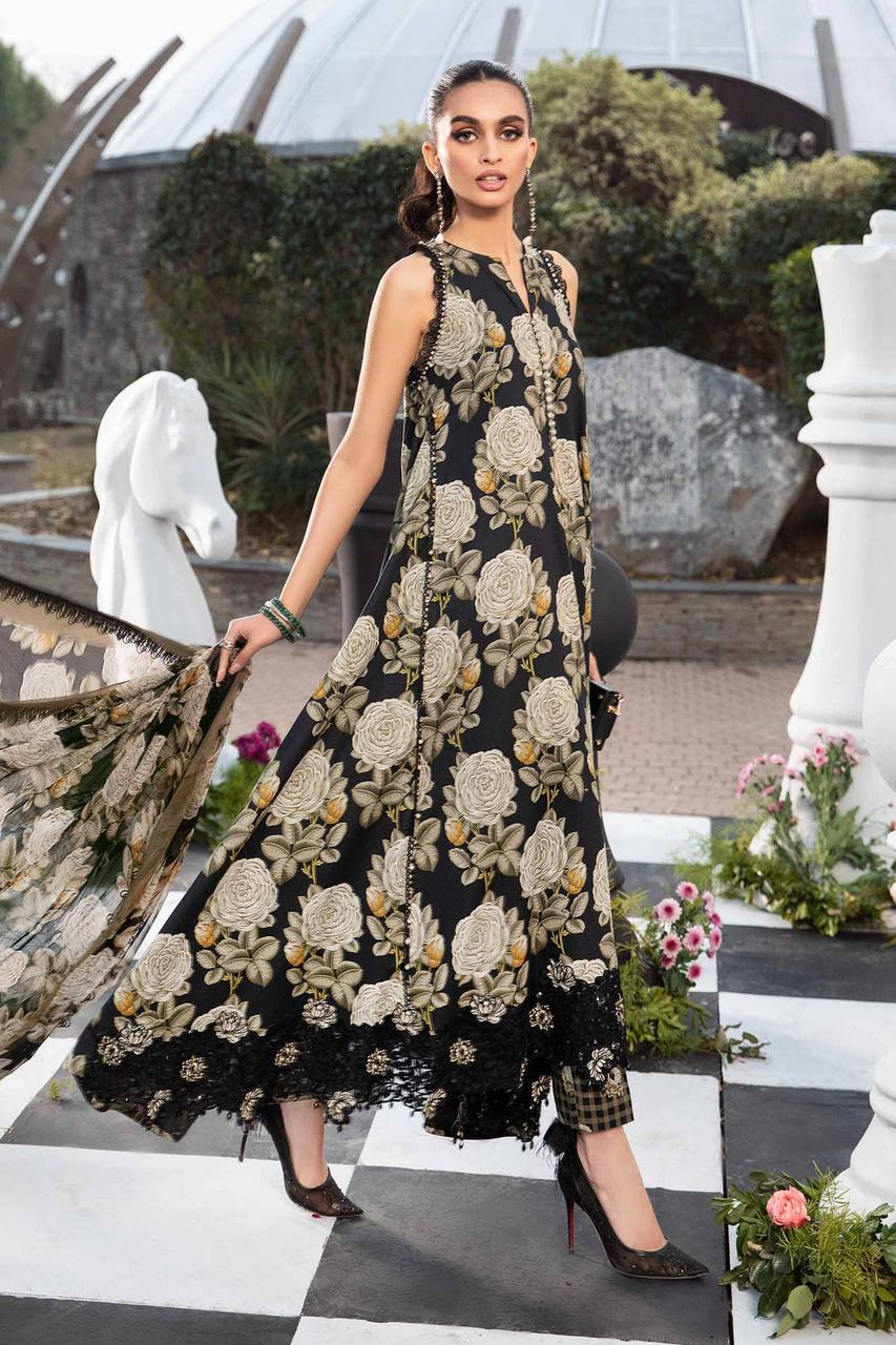 Lawn summer collection 3 piece unstitched digital printed suit - Kapra Collection
