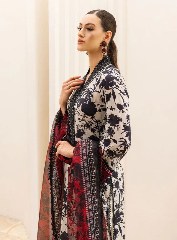 Lawn 3 piece unstitched printed suit - Kapra Collection