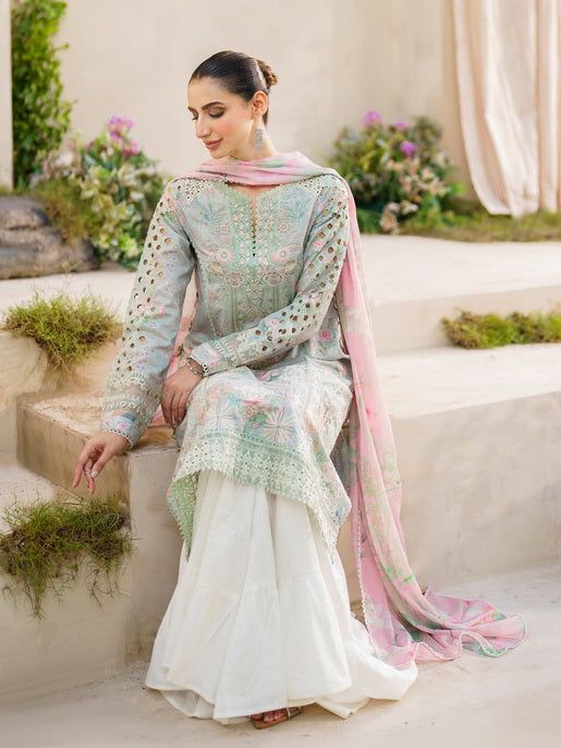 Iznik luxury Chikankari Lawn Collection Replica - Kapra Collection