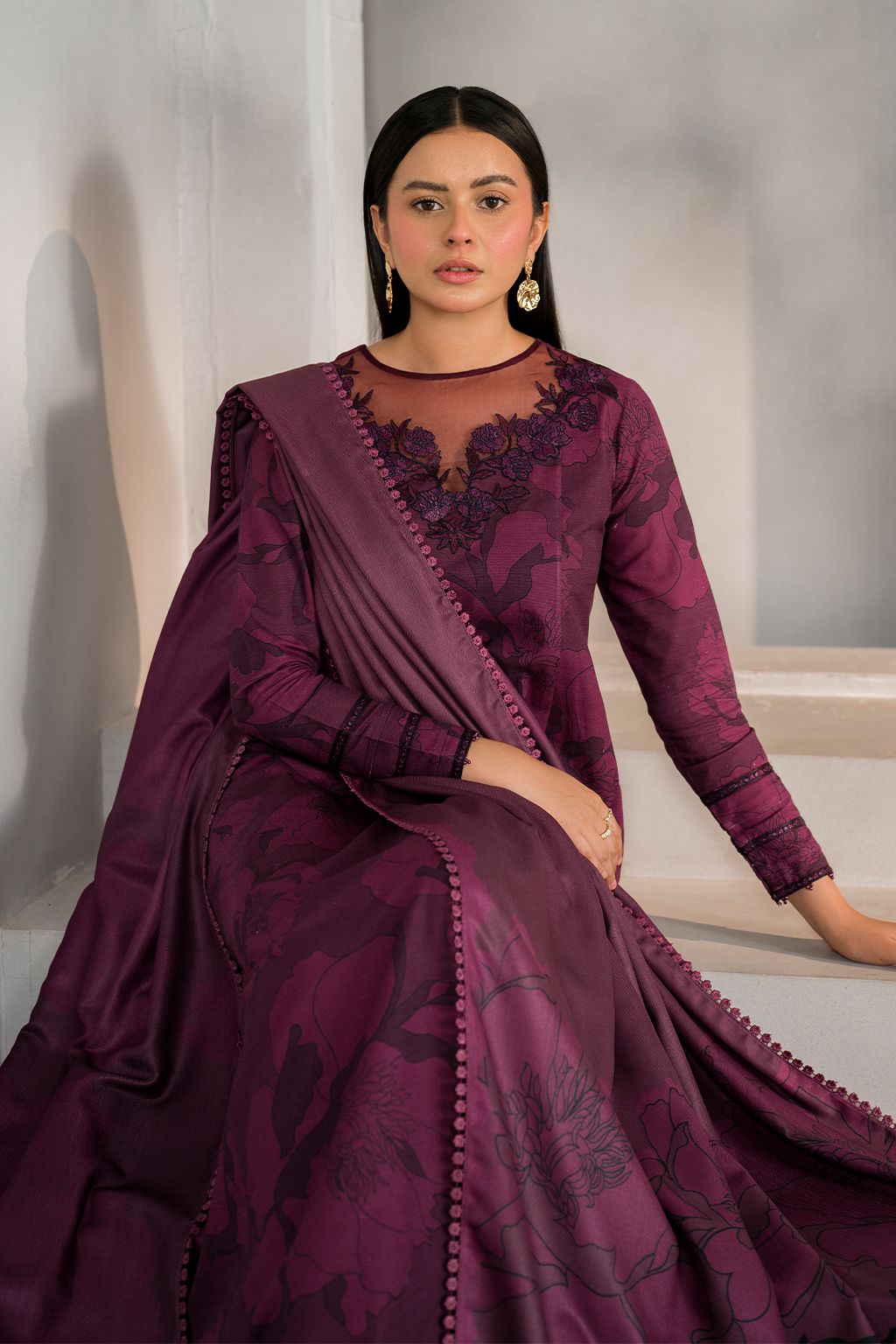 Green Lawn 3Piece Digital Printed Unstitched Dress