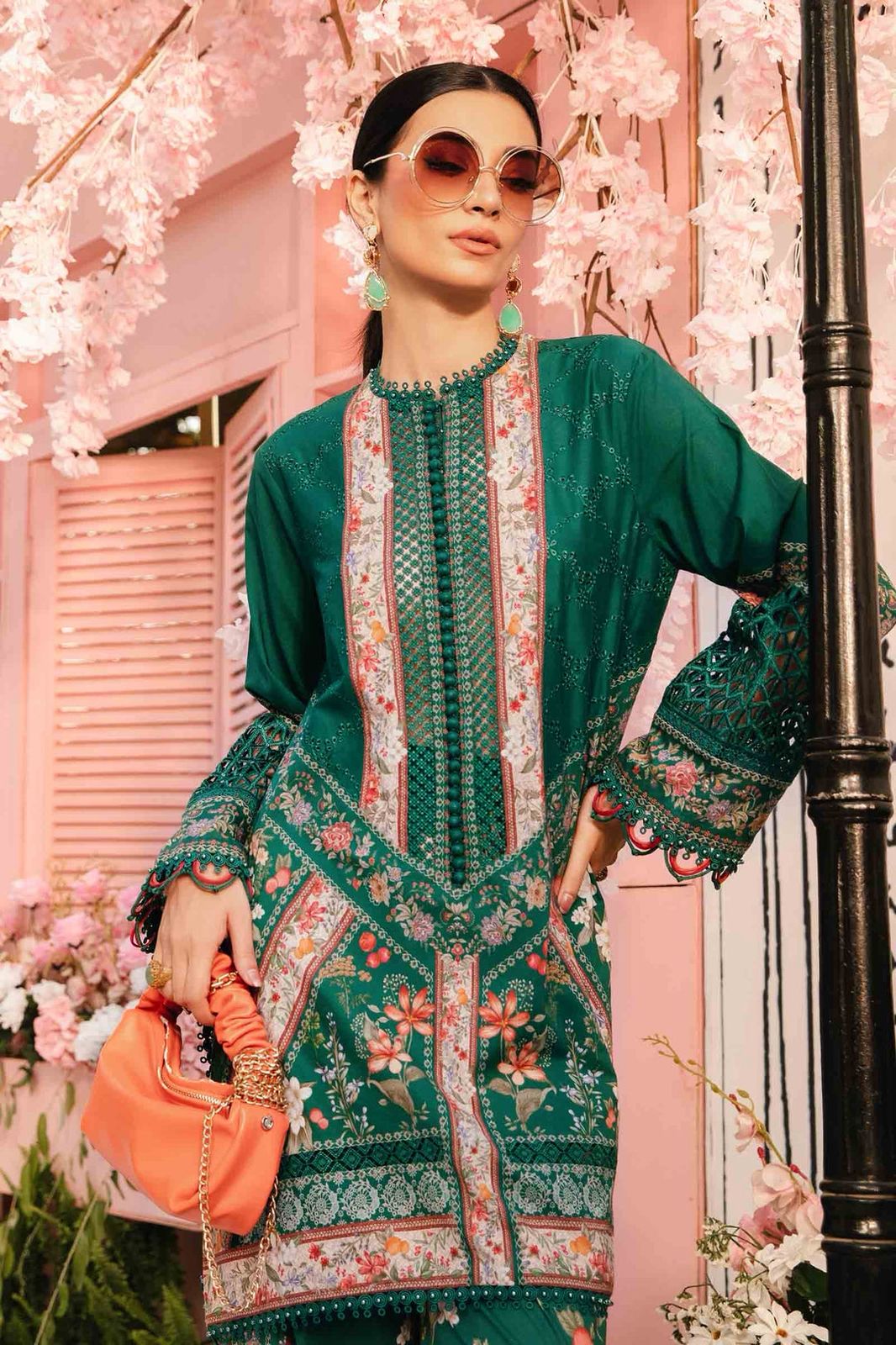 Green Lawn 3Piece Digital Printed Unstitched Dress