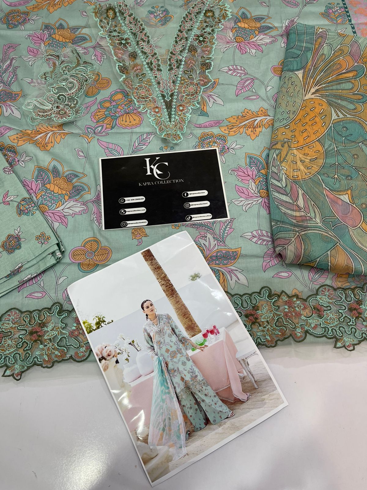 RAMSHA KHAN Latest Digital Printed Embroidered Lawn Dress