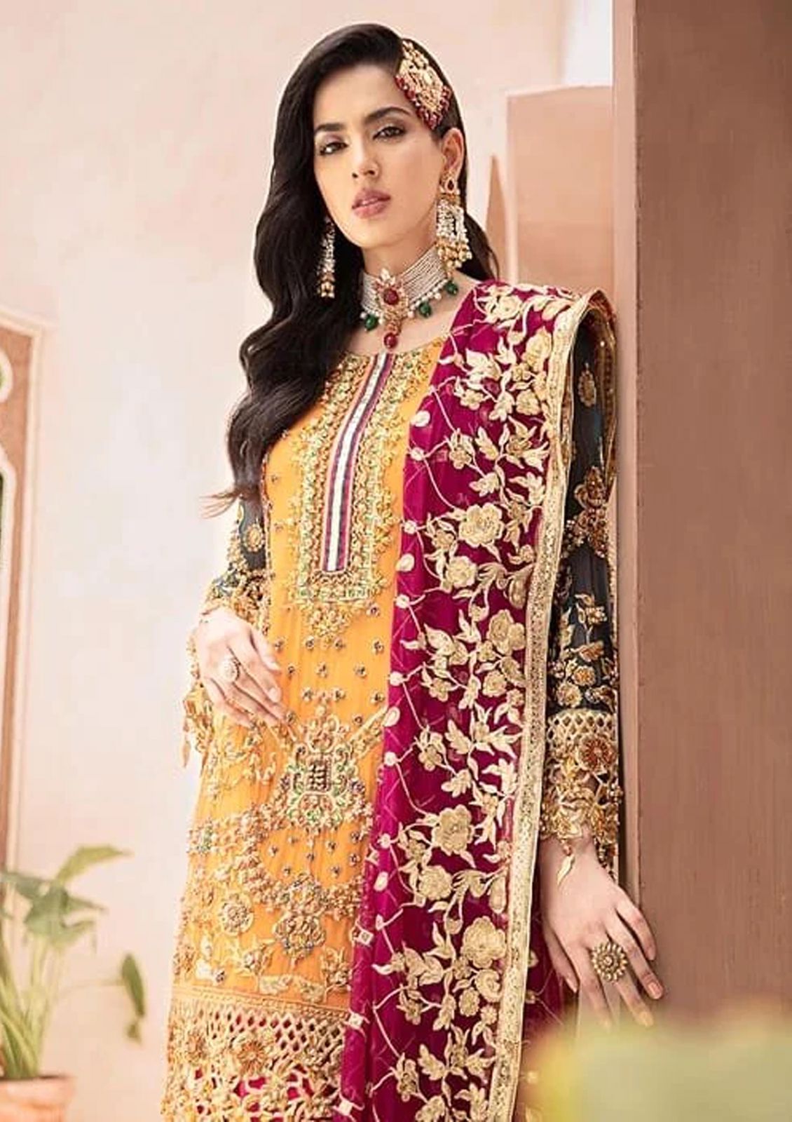 Chiffon Garara for women clothing (UNSTITCHED) by Kapra Collection - Kapra Collection