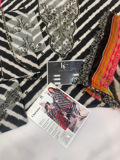 Zebra Lawn unstitched - Kapra Collection