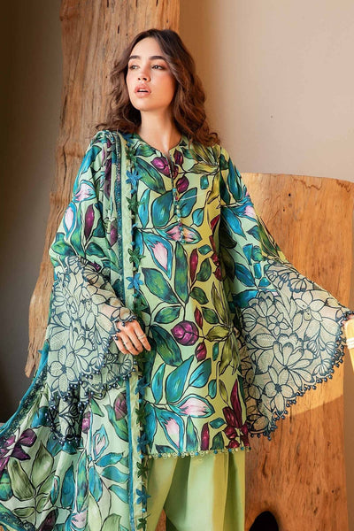 "3-piece unstitched printed lawn suit" typically refers to a set of fabric components designed to be stitched into a complete outfit, - Kapra Collection