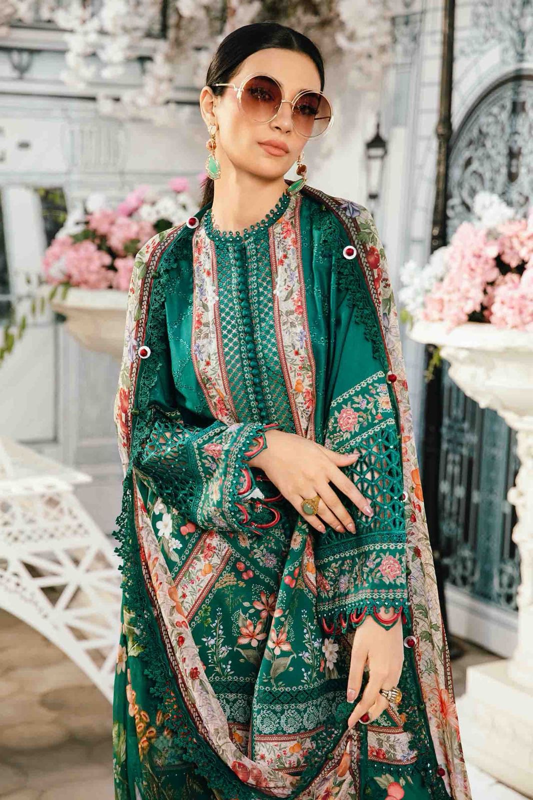Green Lawn 3Piece Digital Printed Unstitched Dress