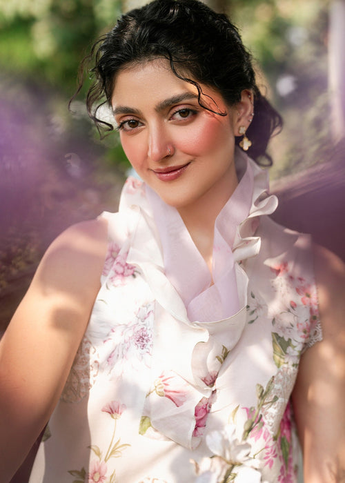 3-Piece Digital Print Embroidered Lawn Dress