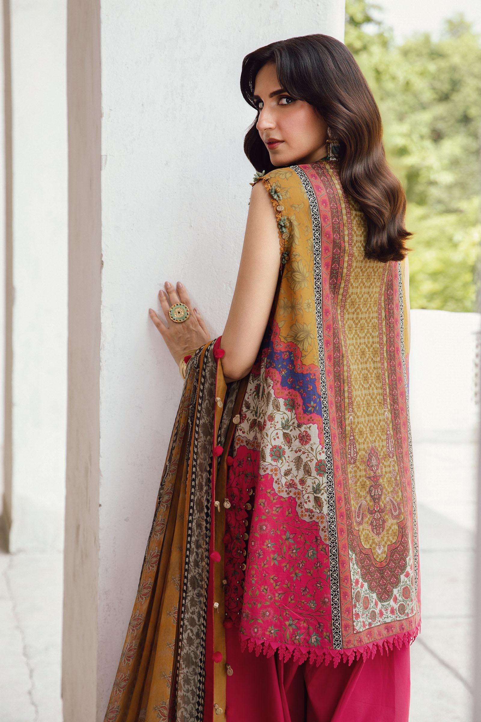 Digital Printed Lawn 03-Piece Dress - Kapra Collection