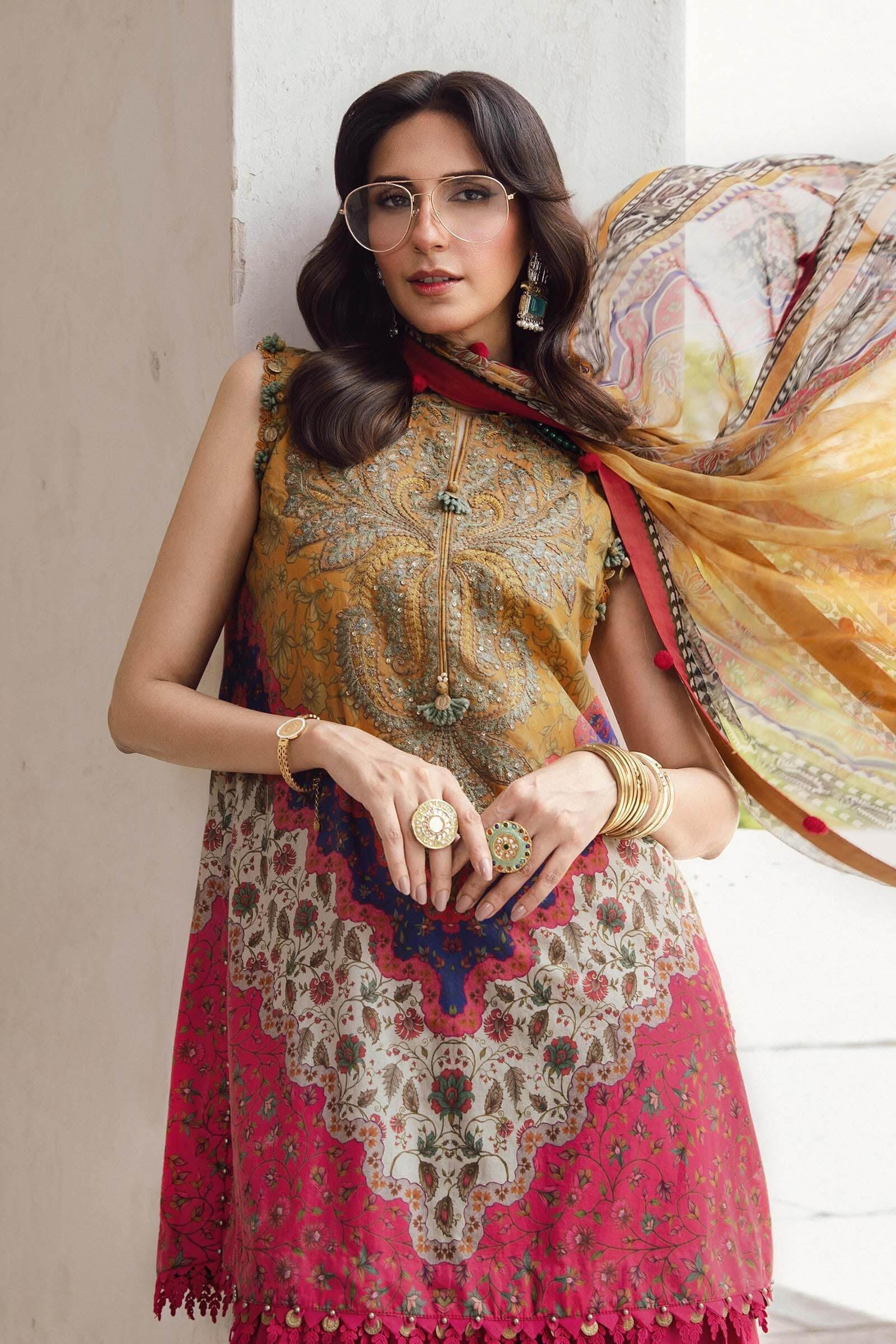 Digital Printed Lawn 03-Piece Dress - Kapra Collection