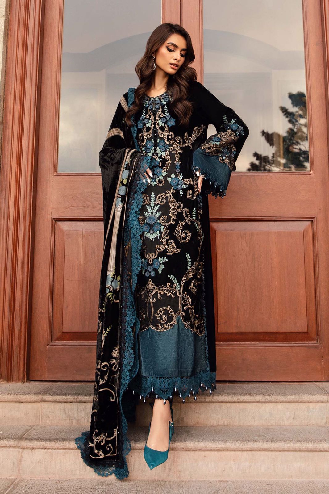 Lawn m print unstitched replica dres - Kapra collection - Kapra Collection