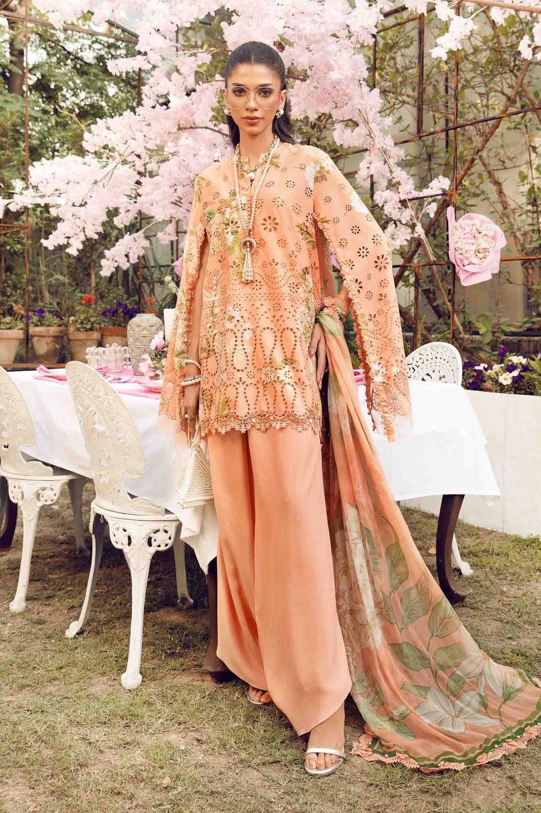 3 Piece Unstitched Lawn Embroidered  Suit