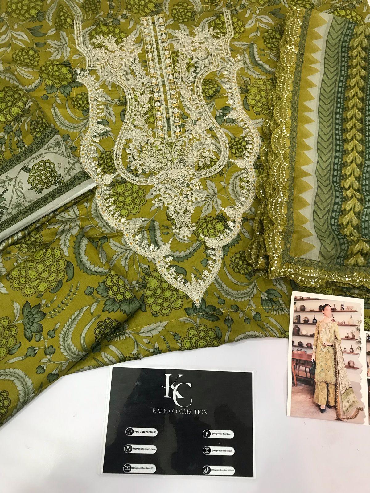 Lawn 3 piece unstitched digital printed suit - Kapra Collection