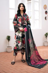 3 piece unstitched lawn digital printed suit - Kapra Collection