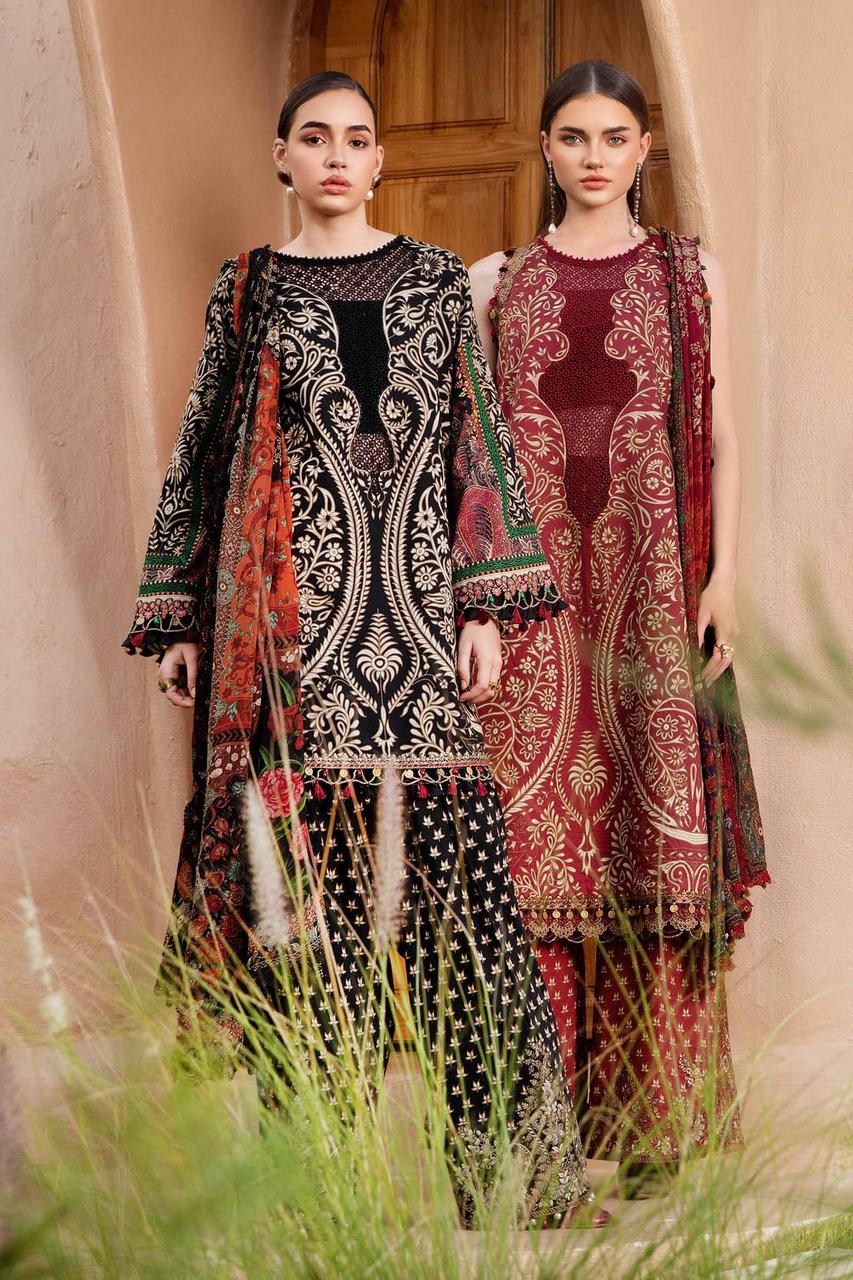 Lawn m print 3 piece unstitched digital printed suit - Kapra Collection