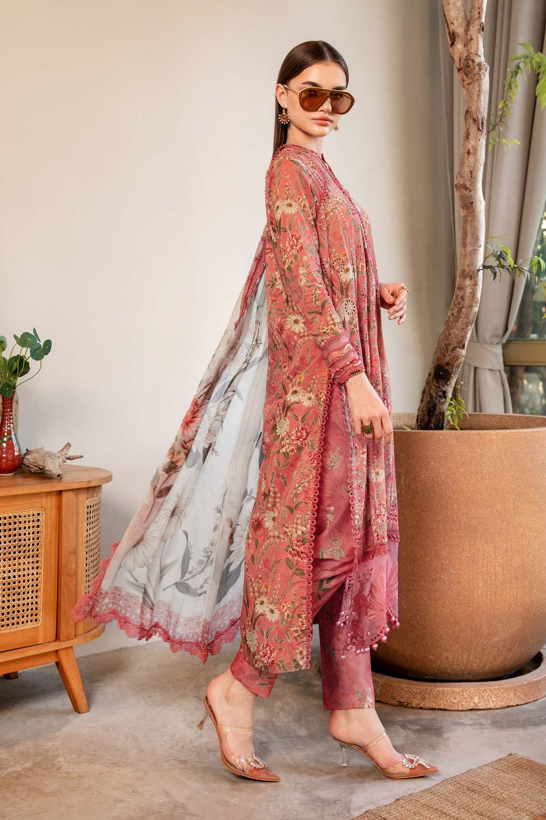 Lawn 3 piece unstitched printed suit - Kapra Collection