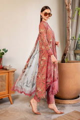 Lawn 3 piece unstitched printed suit - Kapra Collection