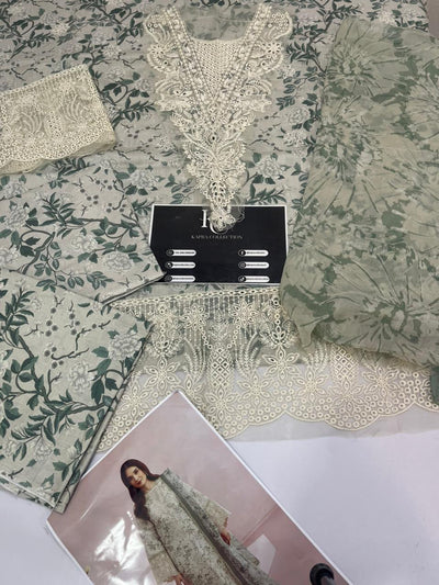 Afrozeh floral charm lawn Embroidered Dress