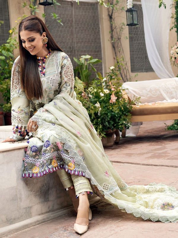 Luxury embroidered lawn summer  collection replica unstitched - Kapra Collection