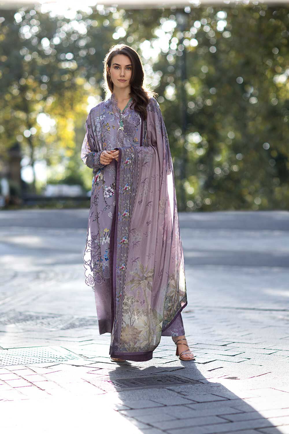 Lawn 3 piece unstitched digital printed suit - Kapra Collection
