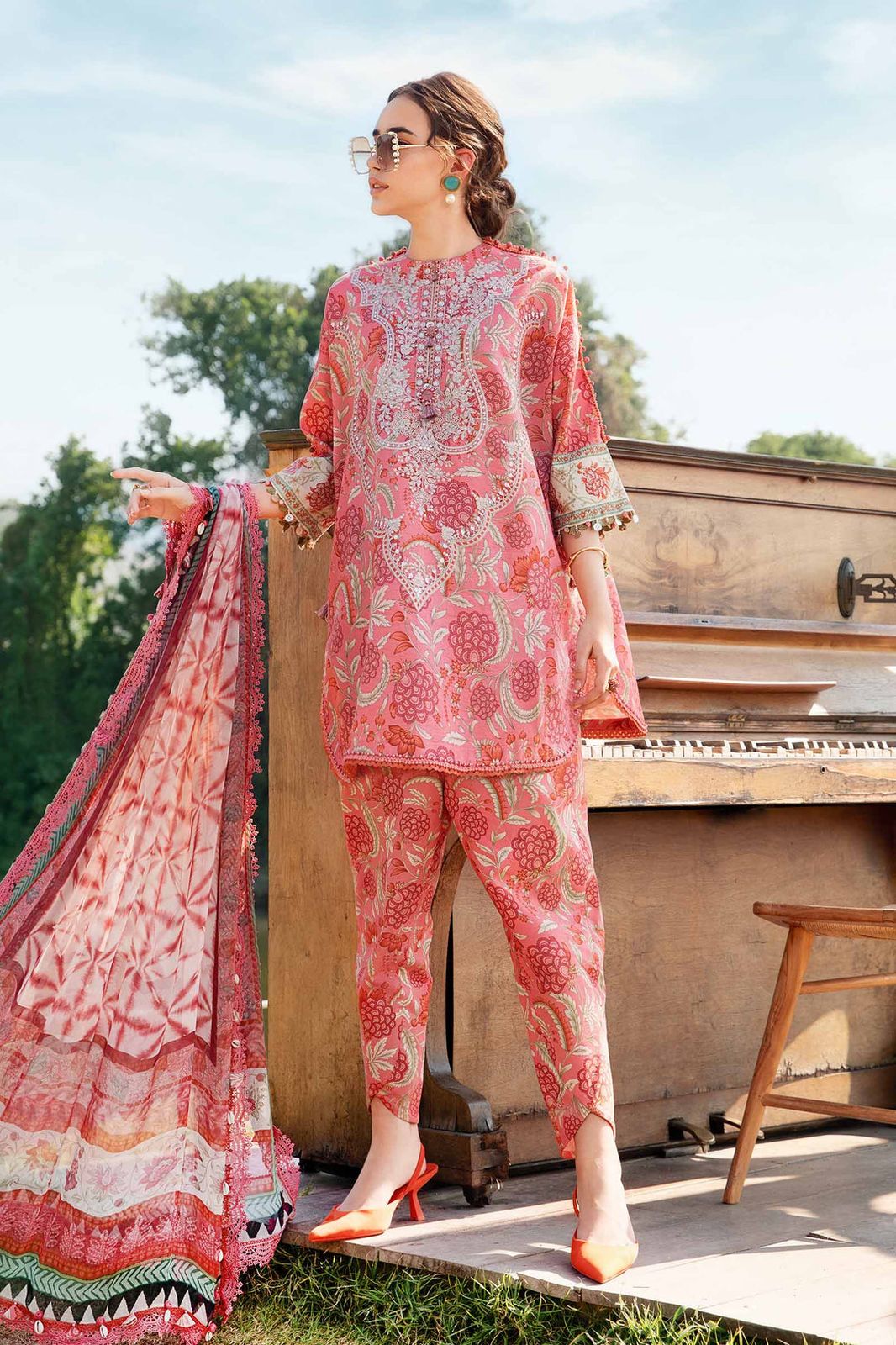 Lawn 3 piece unstitched digital printed suit - Kapra Collection