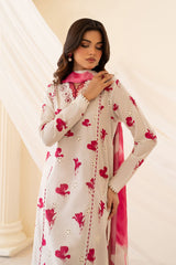 Iznik Lawn Embroidered Chikan 3 piece Dres