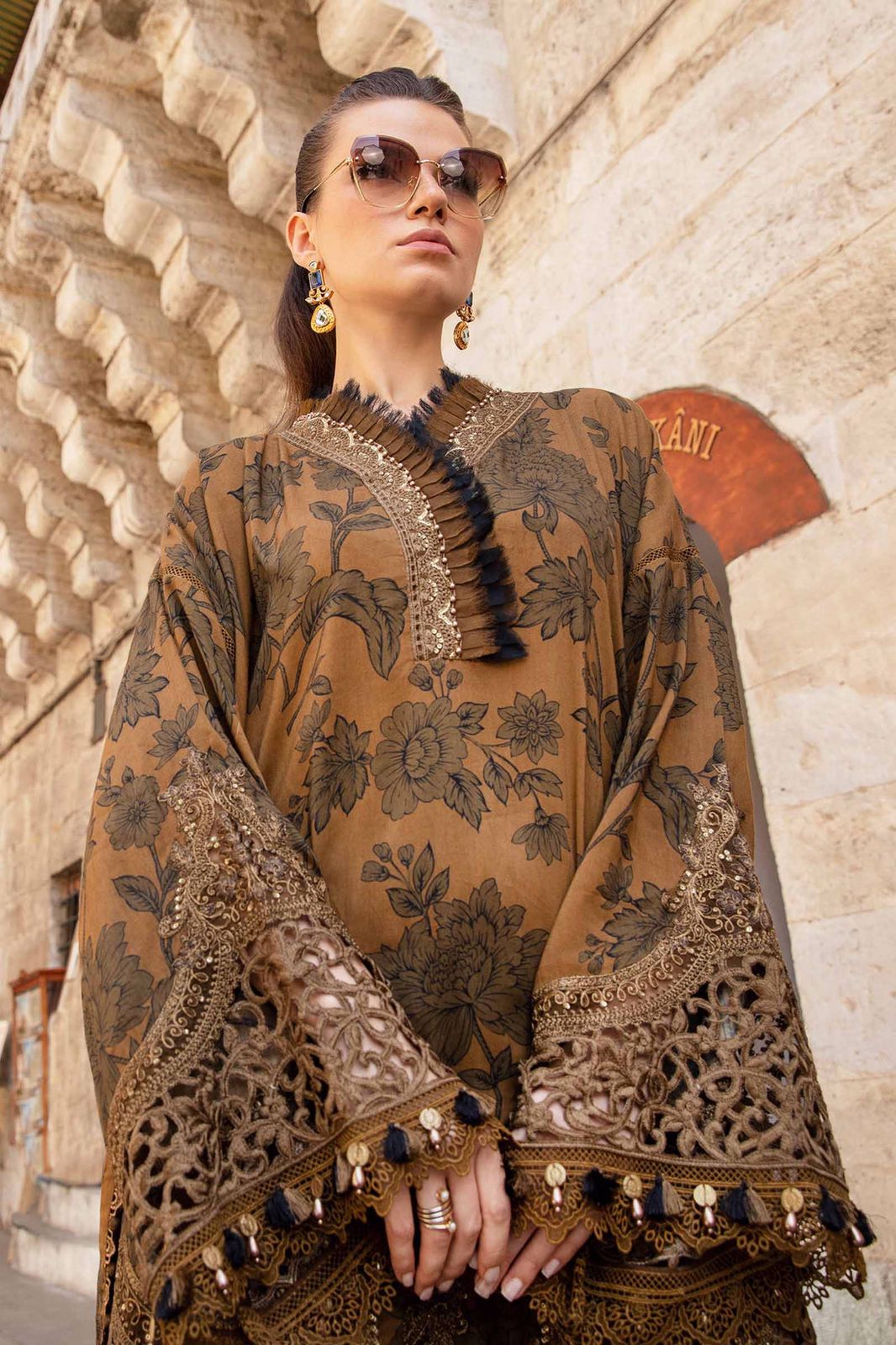 Maria b digital printed lawn unstitched suit - Kapra Collection