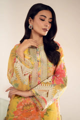 Luxury 3 piece unstitched lawn digital printed suit - Kapra Collection