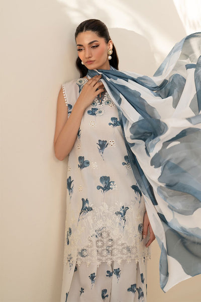 Iznik Lawn Embroidered Chikan 3 piece Dres