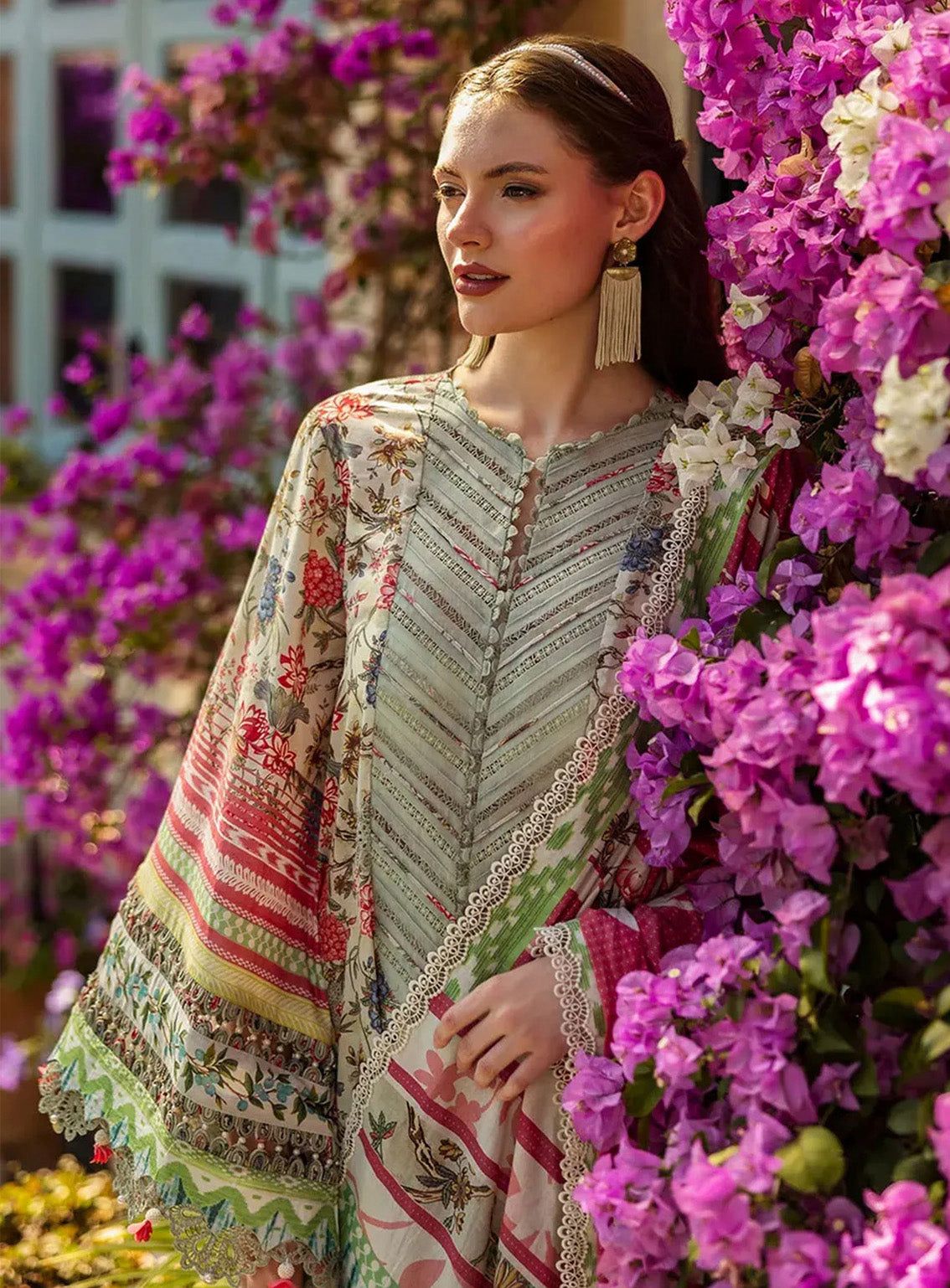 Multi Flower Lawn 3Piece Digital Printed Unstitched Dress