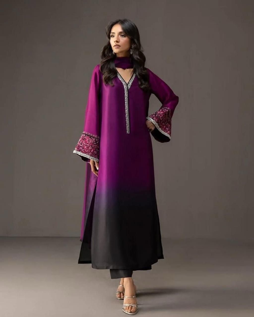 Plum Dusk Shamoze Silk 2 Tone