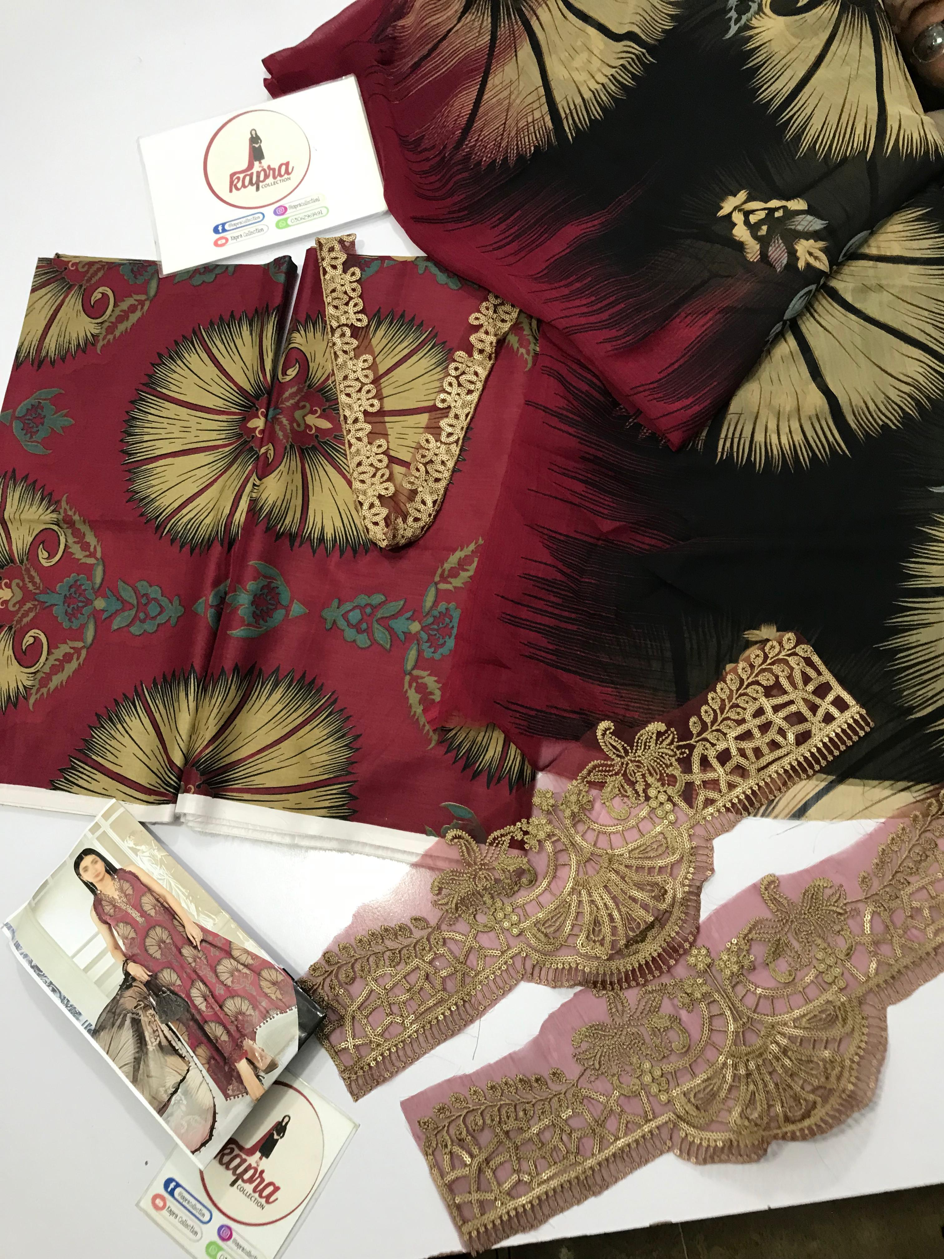 Lawn m print for women clothing (UNSTITCHED) by Kapra Collection - Kapra Collection