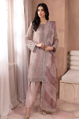 Organza fromal dress unstitched by Kapra collection - Kapra Collection