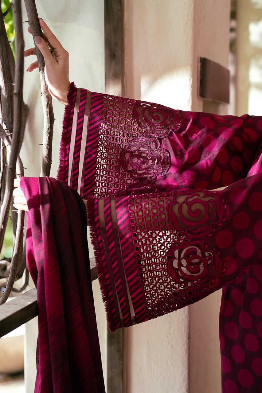 Lawn summer collection 3 piece unstitched digital printed suit - Kapra Collection