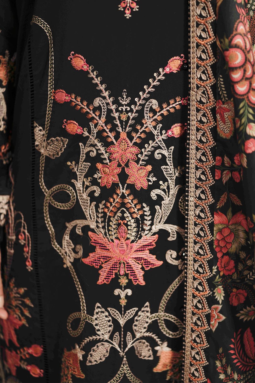 Luxury embroidered lawn collection replica unstitched - Kapra Collection
