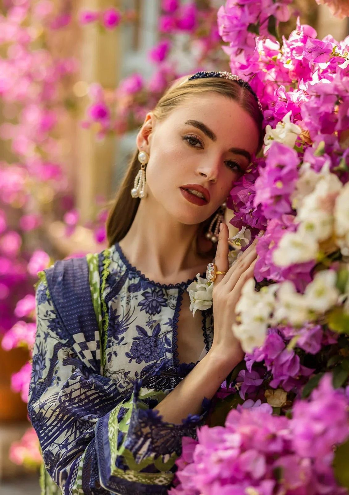 Elat premium lawn blue digital printed Dre’s