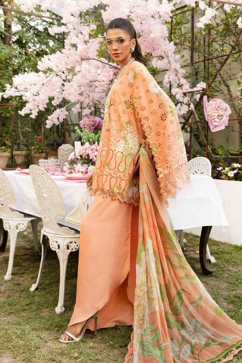 3 Piece Unstitched Lawn Embroidered  Suit