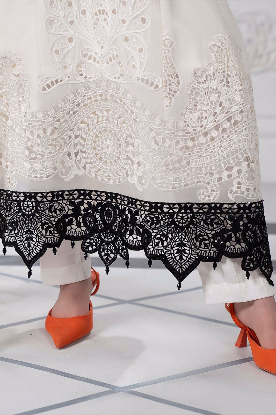 Maria b white chikan replica Dre’s - Kapra Collection