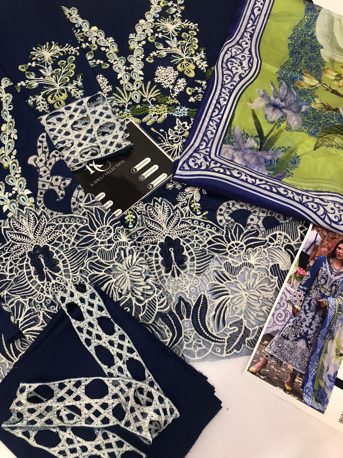 Luxury embroidered lawn summer  collection replica unstitched - Kapra Collection