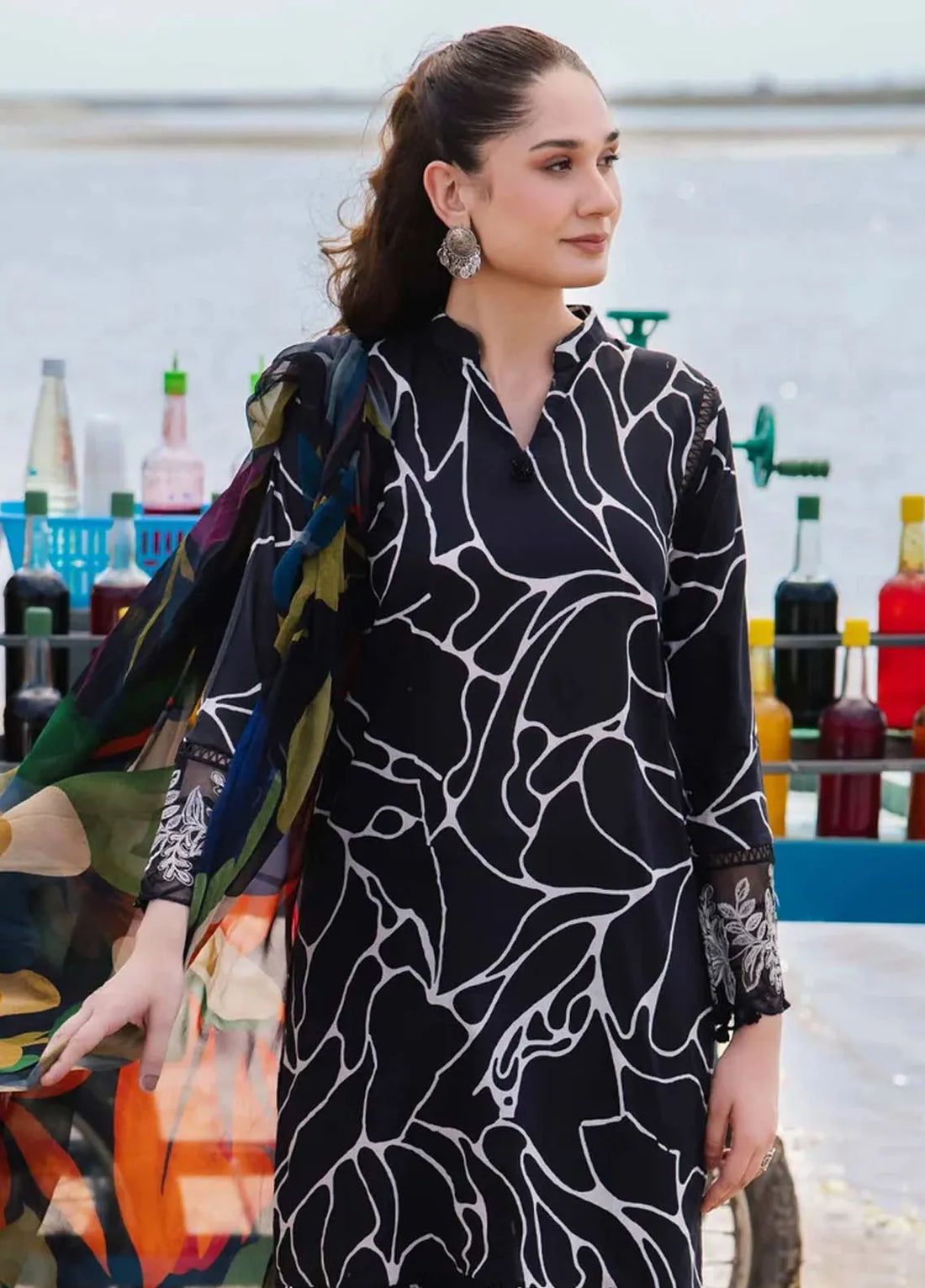 Lawn summer collection 3 piece unstitched digital printed suit - Kapra Collection