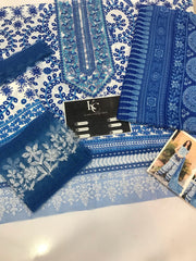Lawn summer collection 3 piece unstitched digital printed suit - Kapra Collection