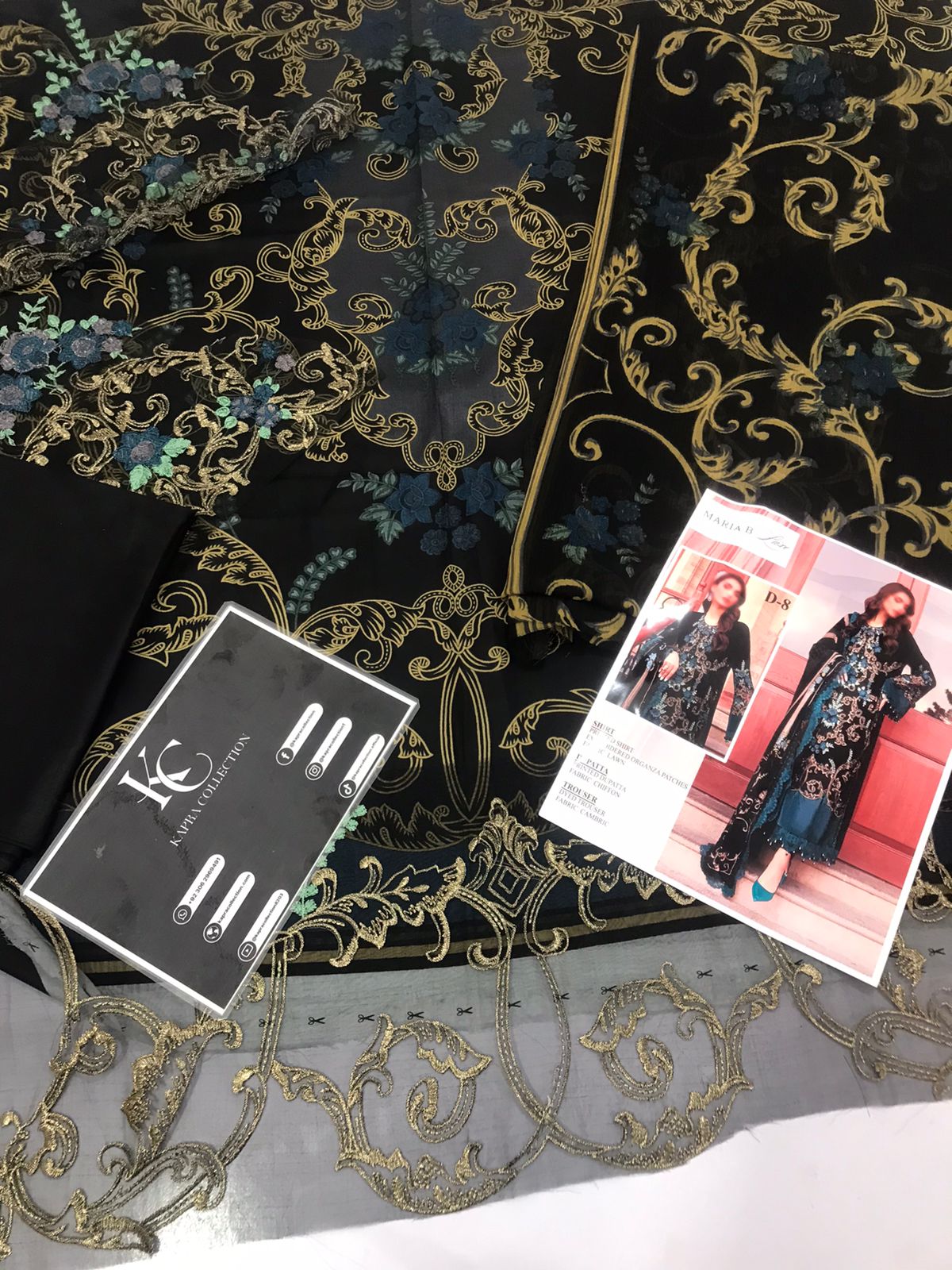 Lawn m print unstitched replica dres - Kapra collection - Kapra Collection