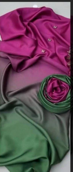 Plum & Forest Fusion - 03 Piece Silk Suit | Unstitched