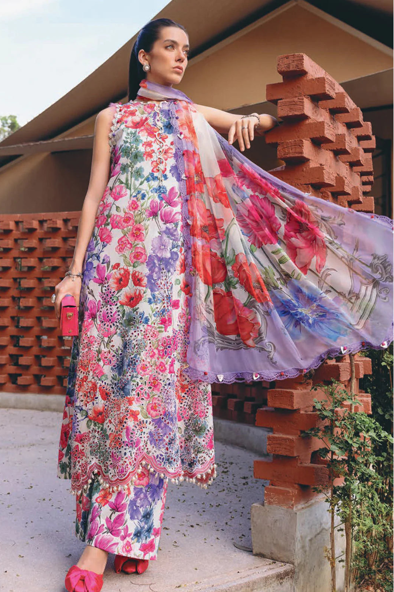 03-Piece Printd Lawn Suit - Unstitched - Kapra Collection