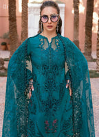 03-Piece Embroidered Lawn Suit With Organza Dupatta | Ready To Wear
