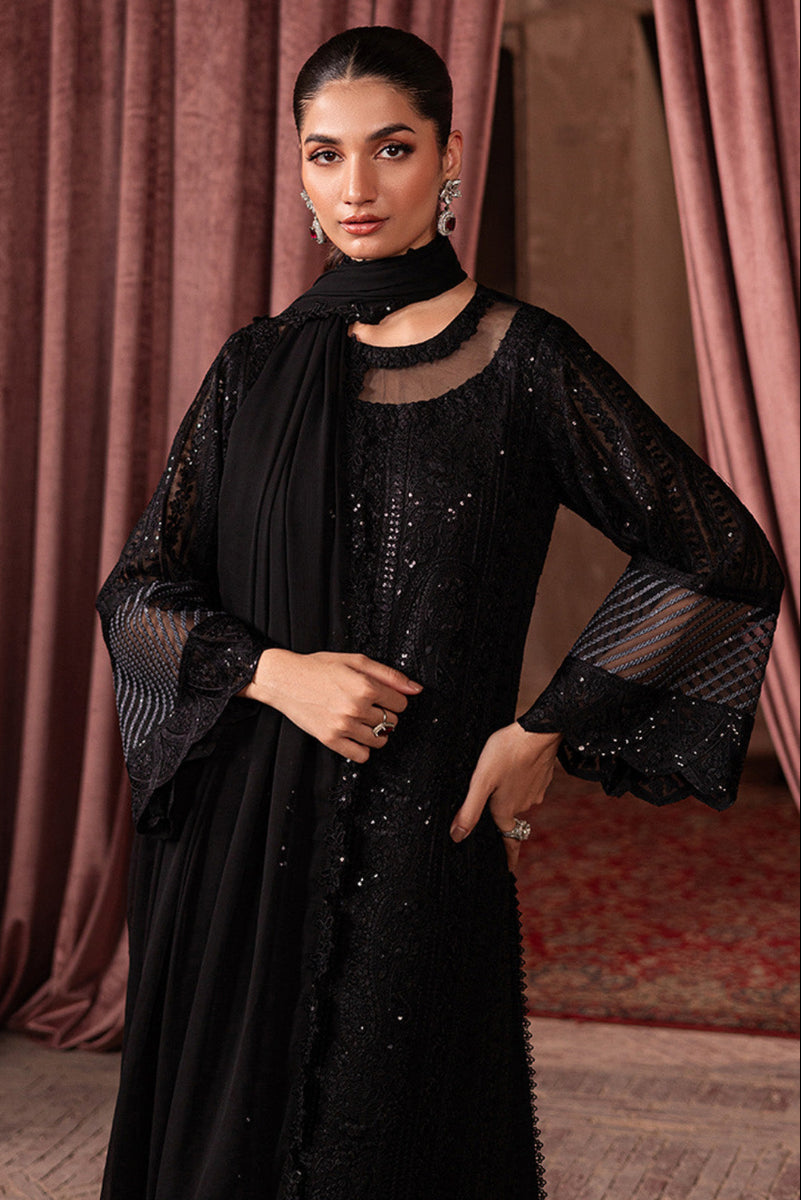 03-Piece Chiffon Suit With Embroidery | Unstitched