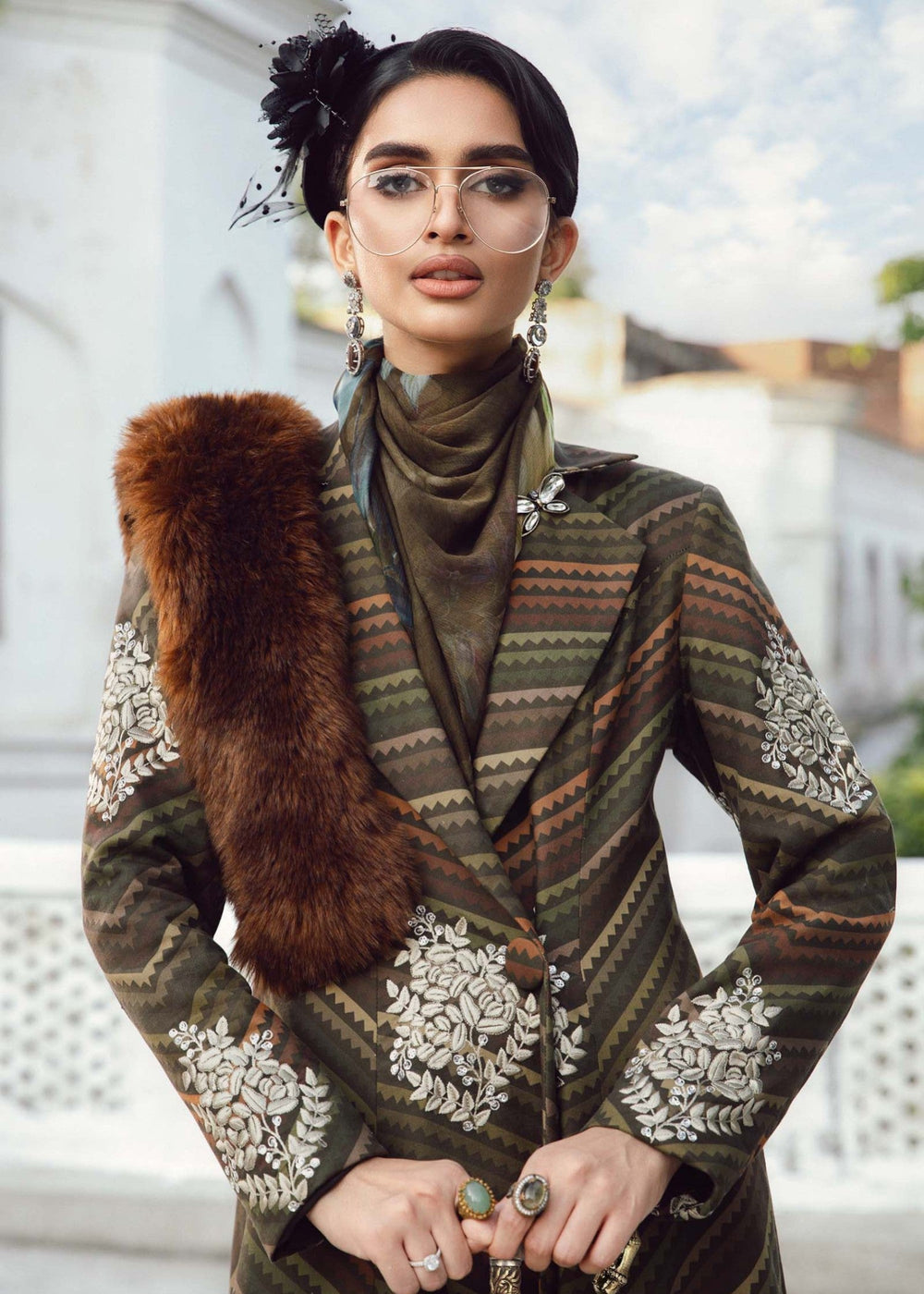 Maria-B 3 Piece Unstitched Embroidered Lawn Suit - Kapra Collection