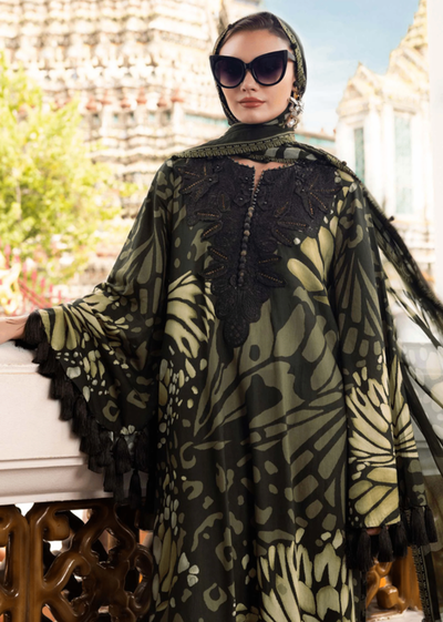03-Piece Digital Printed Lawn Dress with dupatta - Kapra Collection